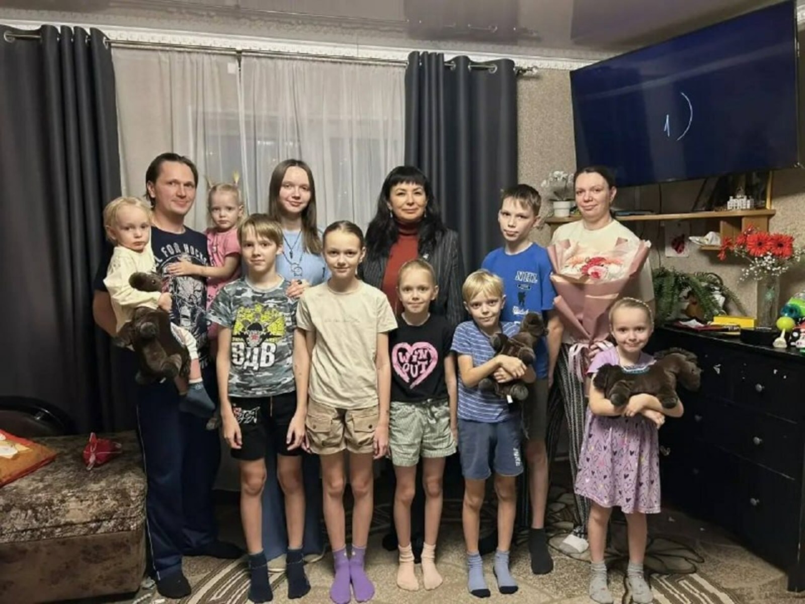 Поповсен çемйинче вуннăмĕш ача çуралнă