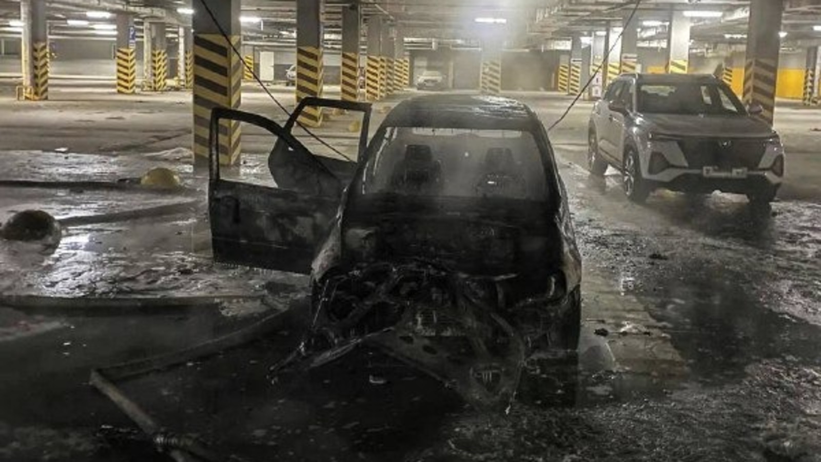 Ĕпхÿре автомобильсем тăратмалли вырăнта пушар тухнă