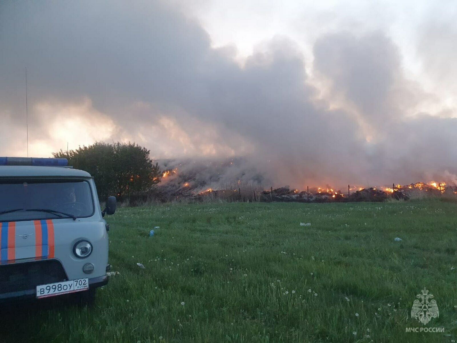 В МЧС Башкирии сообщили о возгорании на полигоне ТБО