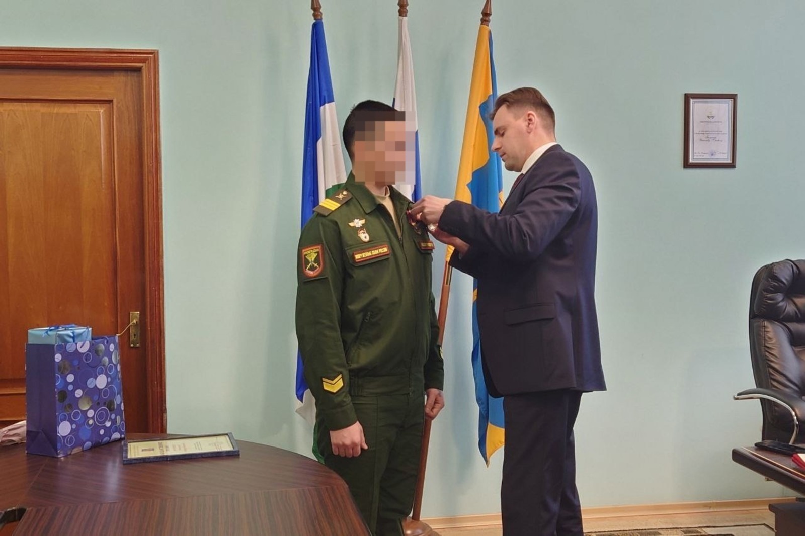 Пушкăртстан салтакне «Хастарлăхшăн» медальпе наградăланă